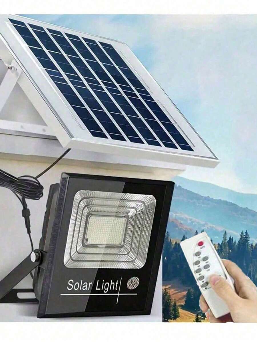 Outdoor Solar Lights, LED Solar Security Lights With Remote Control, Solar Powered, Auto On/Off Dusk To Dawn, Waterproof, Equivalent To LED Floodlight, Suitable For Yard, Patio, Garage, Garden - Solar Lights - View 1