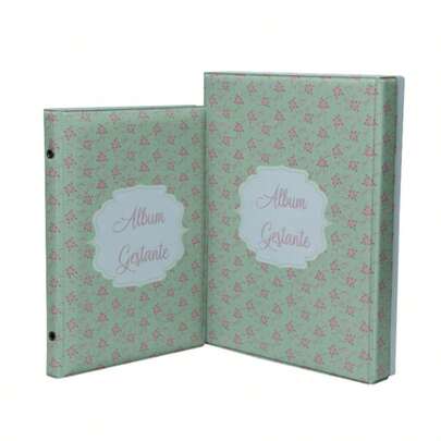 Estojo magnético Gestante com álbum 15X21 para 40 Fotos - Limitados