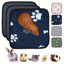 1 Tấm lót vệ sinh cho chuột hamster, có thể giặt, dùng cho thú cưng, lót chuồng chuột lang, tấm lót vệ sinh cho chuột lang nhỏ. - Một cỡ - Xem 2