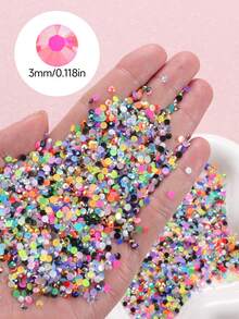 16000Pcs 40 Colors Resin Rhinestones, Multi-Color 3mm Flatback Diamond Art Diamonds, Diamond Art Diamond Craft Pack For Nail Art, DIY Crafts, Book Decoration, And Makeup Nails - Multicolor - View 4