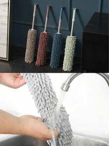 Ultrafine Fiber Duster, Retractable And Washable Feather Duster, Bendable Head Portable Duster, Suitable For Cleaning Ceiling Fans, Furniture, Blinds, Cars, High Storage Areas, A Great Adult Christmas Gift - A - View 3