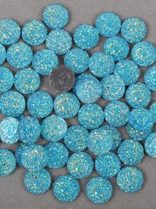 50 peças/pacote, Strass de Resina Redondos de 12mm, Strass de Resina de Bottom Plano de Pedra Natural, Strass Cúbicos de Zircônia de Bottom Plano Coloridos, Adequados para Decoração de Roupas DIY - 12mm 50 peças - Visão 5