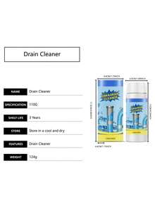 Drain Cleaner - Dissolves Toilet, Sink, Bathroom Clogs, Removes Kitchen Grease, Effectively Improves Pipe Odor - Powdery - View 8