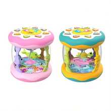 Baby Ocean Rotating Musical Drum Toy With Lights And Sound Effects - Suitable For Early Education And Interactive Play For Infants And Toddlers - Multicolor - View 9