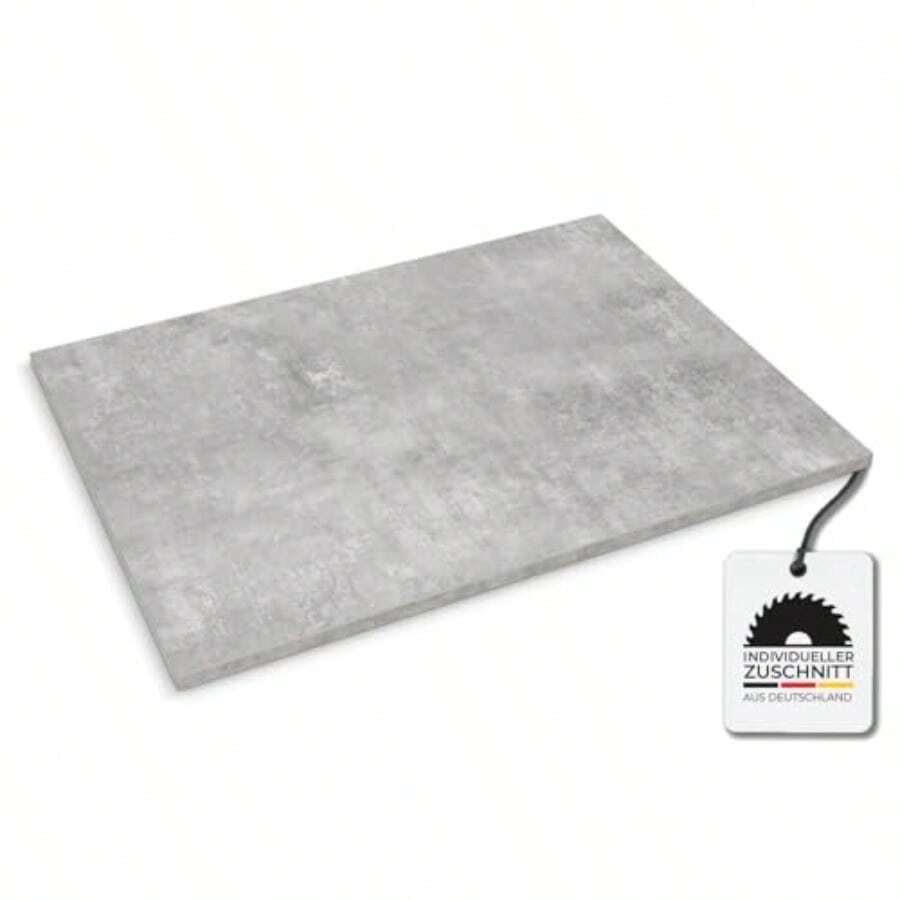 Table Top Made to Measure 1.9 cm Thick Chipboard with Acrylonitrile Butadiene Styrene ABS Edge Individually Cut Made in Germany (Bellato Grey 50 x 50 cm) - Bellato Grau 3/4 Plattenstärke - Übersicht 1
