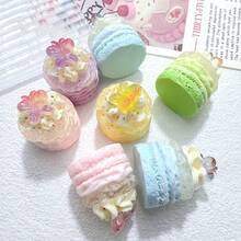 3D Cream Butterfly Cake Miniature Food Toy, Resin Accessory Handmade Small Ornament Keychain DIY Cream Glue - Multicolor - View 4