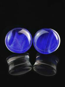 1对亚克力闪光耳塞，双喇叭耳扩，6mm-30mm低过敏性耳扩，用于耳廓扩张 - 貝殼花紋 - 查看 6