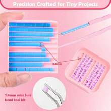 1/3/5pcs Bead Accessory Set - 2.6mm Sorting Tray Kit Includes Bead Picking Tray, Bead Pen, Bead Scoop, Tweezers, Bead Board, Alignment Tool, Convenient Scoop, Suitable For Perler/Hama Beads Crafts, Pixel Art, Classroom DIY And Bead Management, Efficient Organization And Storage. - Multicolor - View 9