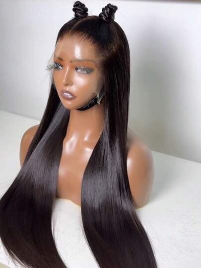 GABRIELLE 34, 36 Zoll glatte Lace-Front-Perücken aus Echthaar, vorgezupft, 250 % Dichte, transparent, 13x4, 13x6 Lace-Front-Perücken aus Echthaar, sofort tragbar 6x4, 9x6, 5x5, 7x5, sofort tragbare, kleberlose Echthaarperücken, vorgeschnittenes brasilianisches Haar, verdeckter Riemen, 360° glatte Vollspitzen-Frontperücken aus Echthaar mit unsichtbarem Kordelzug, 15 cm kurze Pixie-Cut-Perücken aus Echthaar in natürlicher Farbe und mit natürlichem Haaransatz