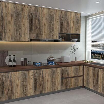 1 لفة ورق حائط بنمط الخشب العتيق 17.7 بوصة * 39.3 / 118.1 / 196.8 / 393 بوصة ، ورق جداري ذاتي اللصق بملمس خشب مهترئ ، مقاوم للماء ، سهل الإزالة ، مناسب لغرفة النوم والمعيشة والحمام والمطبخ والخزانة والمكتب والجدار والسكن الجامعي والبار وديكور الحفلات