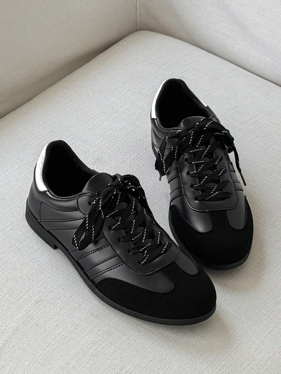 Giày lái xe đế mềm thoải mái, giày lười da lộn mũi tròn, giày công sở thường ngày, giày casual cỡ lớn làm thủ công, giày Derby đế bằng mới, giày thể thao ngoài trời cao cấp đa năng, giày da Derby đen thường ngày tiện dụng cho người đi làm. - màu đen - Xem 1