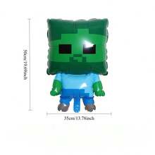 Minecraft 我的世界铝箔气球装饰派对 我的世界史蒂夫像素气球套装 - 多色 - 查看 3