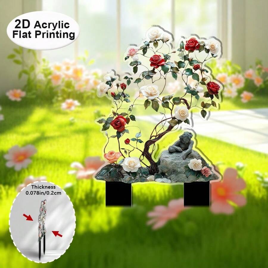 新款户外装饰花园亚克力地插艺术品 - A - 查看 1