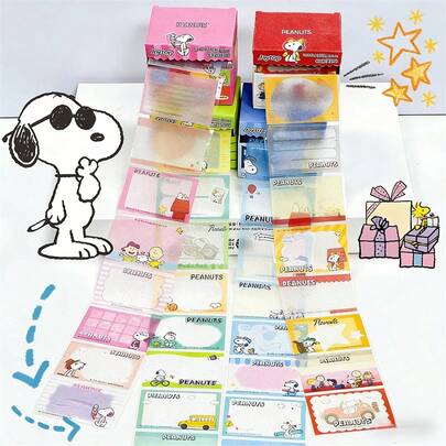 SNOOPY 40 piezas Conjunto de pegatinas con tema de dibujos animados de cacahuetes - Pegatinas con personaje de perro Kawaii jalando, con superficie brillante y diseños de varios colores, adecuadas para regalos de cumpleaños, diarios, planes, álbumes de recortes, suministros de papelería de oficina y escuela, notas autoadhesivas reutilizables, utilizadas para recordatorios, listas de tareas pendientes y decoraciones de fiestas de cumpleaños y vacaciones
