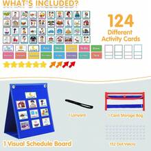 1 Reusable Visual Schedule - Daily Routine Planner, With 70 Picture Cards - Multicolor - View 7