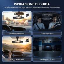 360°全景1080P 3+1镜头行车记录仪，前后左右全方位覆盖，四屏显示，高清夜视，重力感应，循环录像 - 汽车配件/行车记录仪/圣诞礼物/防撞必备，24小时停车监控 - A - 查看 3