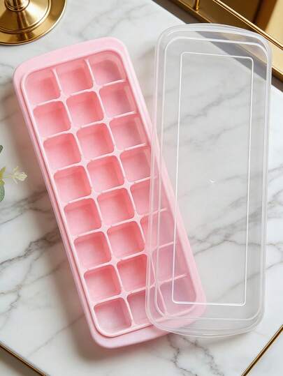 1 pieza Bandeja de silicona transparente moderna de 24 cavidades, apta para bebidas frías, bolas de hielo, helados, chocolate, bebidas, jugos, cocina del hogar, fiestas de cumpleaños y talla grande, regalo perfecto