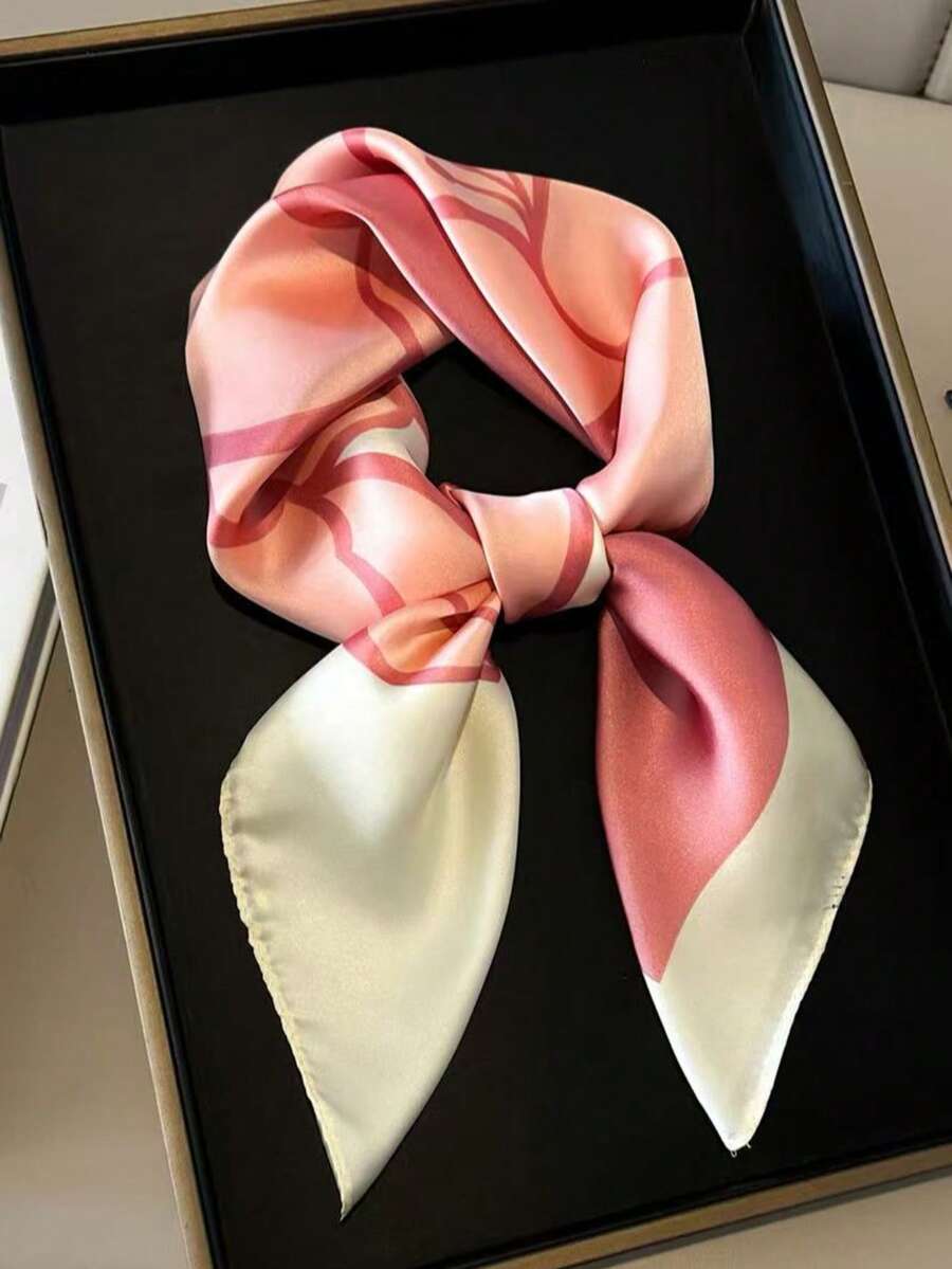 1条女士春夏围巾，高端质感围巾，轻盈日常头巾，发带，理想配饰 - 彩色 - 查看 1