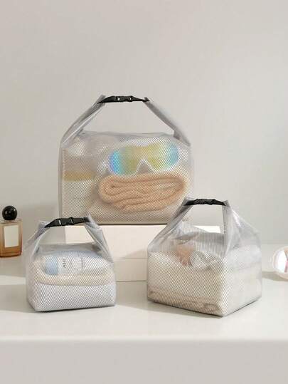 1个女士游泳包，女士防水干湿分离便携式泳衣收纳袋，大容量男士沙滩洗漱包，适合游泳、沐浴和户外运动，夏季度假旅行钱包，适合户外运动、健身、锻炼、旅行、度假，男女必备耐用沙滩包