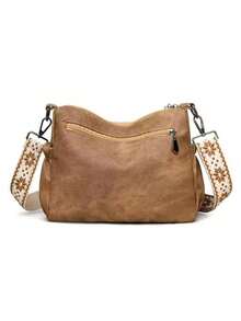 Dedoo Middle-Aged Women's Soft Material Crossbody Bag, New Spring/Autumn Fashion Shoulder Bag - Brown - View 7