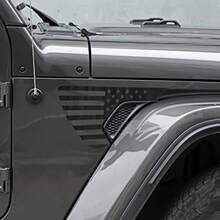 Amen Flag Decals Side Fender L USA Flag Stickers Exter Accessories Compate Wit Eep  2018-2025 L LU And 2020-2025  T Carbon Fir - Màu đen mờ - Xem 6