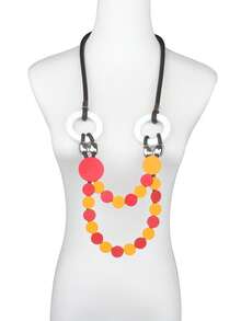 MARLIWOO 1pc Bohemian Geometric Pattern Jewelry, Modern Minimalist Multi-Layer Necklace, Casual Style For Women - Multicolor - View 4