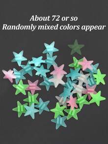 72/360/720颗自行车轮辐条珠 - 夜光星形轮毂装饰，适合夜间骑行、车轮装饰、骑行爱好者礼物、夏季骑行配件 - 隨機顏色 - 查看 9