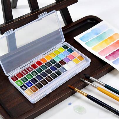 Bộ màu nước ngọc trai 48 màu - Dành cho tranh vẽ truyền thống Trung Quốc, thư pháp Thangka và các tác phẩm nghệ thuật đầy màu sắc, dụng cụ vẽ tranh chuyên nghiệp.