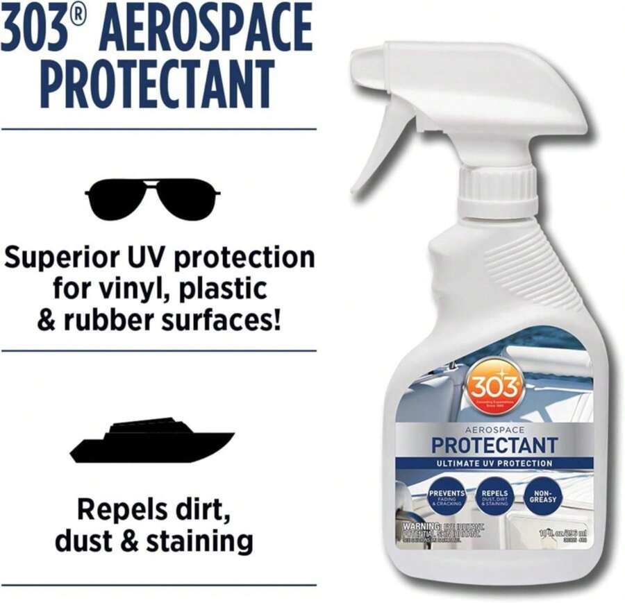 303 Products Marine Aerospace Protectant U2013 UV Protection U2013 Repels Dust, Dirt, &Amp; Staining U2013 Smooth Matte Finish U2013 Restores Like-New Appearance U2013 10 Fl. Oz. (30305) - ColorA - View 1