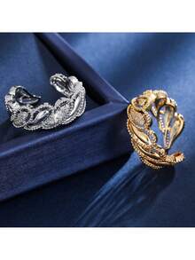 1枚女士戒指，奢华小众超闪亮立方氧化锆高端设计开口戒指，百搭高端质感指环，适合女士日常佩戴 - 開口戒指 - 查看 4