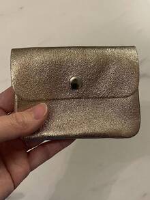 petit portefeuille en cuir véritable de fabrication italienne - Champagne - Voir 2