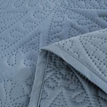 Austin Oversized Bedspread Set 3-Piece Ultrasonic Quilted Soft Lightweight Microfiber Coverlet For All Season - 灰藍色 - 查看 3