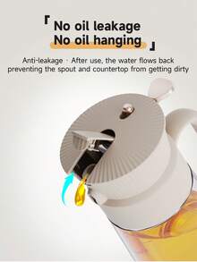 Bình đựng dầu bằng thép không gỉ 580ml với vòi chống nhỏ giọt và tay cầm tiện dụng | Dụng cụ sắp xếp nhà bếp hiện đại | Thiết kế dễ sử dụng, không gây vương vãi - Xem 8