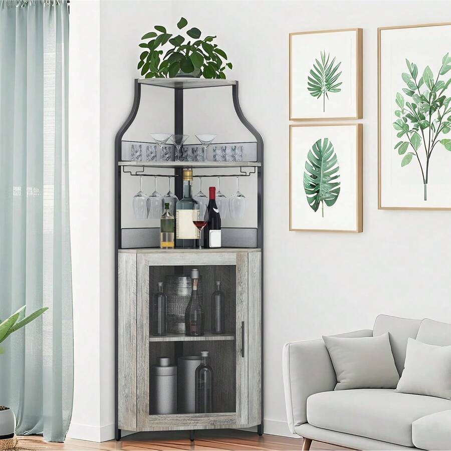 Freestanding Wine Racks & Cabinets - Gray Without Lights - View 1