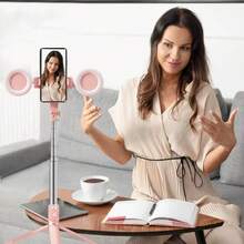 Chân máy ảnh hợp kim cỡ lớn có đèn chiếu sáng 70 inch, tự động theo dõi khuôn mặt, giá đỡ selfie xoay 360° kèm điều khiển từ xa và đèn, chiều cao điều chỉnh được, đế ổn định, tương thích với iPhone và Android. Lý tưởng cho quay video, chụp ảnh du lịch, vlog. Phụ kiện hoàn thiện bằng kim loại bóng bẩy. Thích hợp làm quà tặng Ngày của Mẹ, Sinh nhật. - Một cỡ - Xem 8