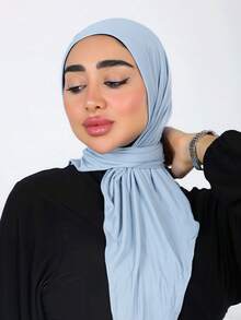 1件装速戴三角头巾，一体式系带设计，快速佩戴不滑落，无需内衬帽，适合日常佩戴、祈祷和外出。 - 彩色 - 查看 12