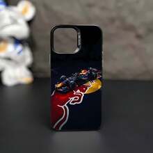 Coche Red Bull con rojo, azul y amarillo.funda de teléfono Fundas compatibles con ,Apple,VIVO,OPPO,,, y Honor.Fabricadas en silicona TPU,ofrecen protección contra golpes y caídas. - Negro - Ver 2
