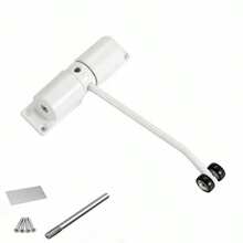 1Pc Heavy Duty Automatic Door Closer Adjustable Surface Mount With Spring Metal And Plastic Application Control For Interior And Exterior Use For Home Office Hotel Doors Black/White - Black-800g - View 7