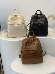 复古风背包，百搭耐用，适合日常通勤，时尚百搭 - 彩色 - 查看 2