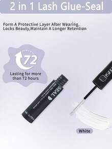 10毫升睫毛胶水及定型液，单根睫毛专用胶水及定型液，超强粘合力，适用于DIY睫毛嫁接及卸除睫毛胶水，5毫升套装含双头睫毛眉刷 - 黑色 - 查看 4