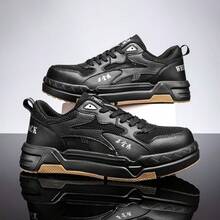 Chaussures de sécurité pour hommes et femmes, chaussures de travail extérieures à embout en acier, chaussures de sport basses printemps/été, chaussures de sécurité anti-écrasement et anti-perforation, respirantes et confortables, noires et blanches, pour la protection des travailleurs de la construction industrielle en extérieur. - Noir - Voir 7