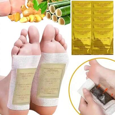 100 miếng đắp chân bạc hà tự nhiên - Miếng đắp chân giấm tre gừng, miếng đắp gót chân giấm tre gừng, miếng đắp chân gừng, làm sạch sâu và chăm sóc chân, thích hợp sử dụng tại nhà và khi đi du lịch, chất liệu thoáng khí, lý tưởng cho những người đam mê chăm sóc da và chăm sóc chân.