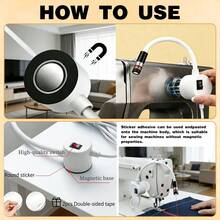 1/2pcs Sewing Machine Magnetic Positioning Light, Red Crosshair Guide Light, Sewing Straight Line Auxiliary Light, Hands-Free Magnetic Red Light Positioner, Adjustable Quilting Precision Positioning Tool, Quilting Straight Line Auxiliary Accessory - 1pc Red - View 4