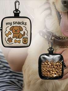 Cute Dog Pattern Dog Treat Bag, Dog Treat Bag With Hook And Zipper, Dog Training Pouch, Dog Treat Handbag - Multicolor - View 8