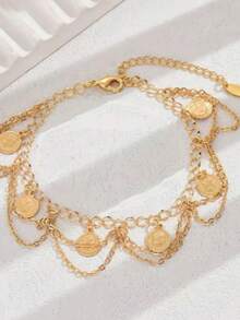 Fashionable Luxury Women's Tassel Anklet, Perfect For Daily Wear, Beach Vacation, Also A Great Gift - Gold - View 2