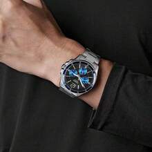 Casio 卡西欧 MTP-1374D-2A 男士计时腕表 蓝色表盘 不锈钢表带 50米防水 石英腕表 - 均碼 - 查看 5