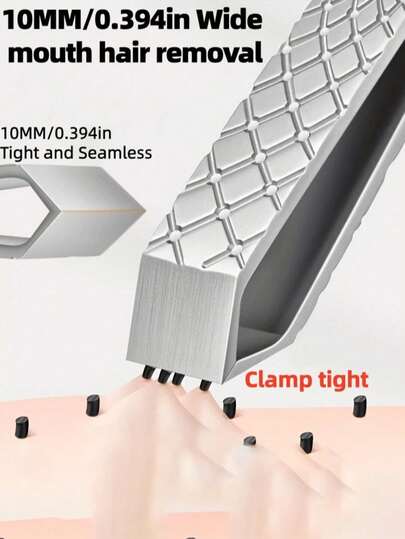 Máy triệt lông Byimy bằng thép không gỉ rộng 10mm - Tay cầm tiện dụng, miệng máy rộng phù hợp cho cả nam và nữ, đa năng dùng cho mặt và cơ thể (vùng bikini, lông mày, ria mép, cằm, môi trên) - Thiết kế bền bỉ, hợp vệ sinh, phù hợp với tóc bạc và lông mặt, dụng cụ làm đẹp đa chức năng với cơ chế nhổ lông chính xác cao.