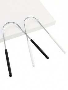 5pcs U-Shaped Tongue Scraper Plastic Stainless Steel Clean Tongue Coating And Oral Thick Dirt - Multicolor - View 3