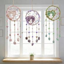 1pc Colorful Sun Catcher, Heart-Shaped Crystal Wind Chime, Crystal Pendant, Sun Catcher, Home Decor, Birthday Gift, Valentine's Day Gift - Love - View 3