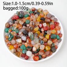 100克/500克/1000克/袋装天然抛光宝石和混合色水晶散装 - 各种抛光宝石原石，适用于家居装饰 - 混色(1-1.5cm) - 查看 15
